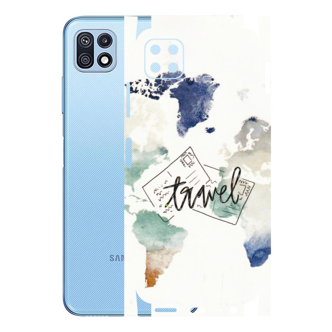 Samsung M/F/Note/Flip and C Phone Skins (All Models) - Travel The World - 3D Embossed Finish (L-232) Samsung Galaxy F42 (5G)