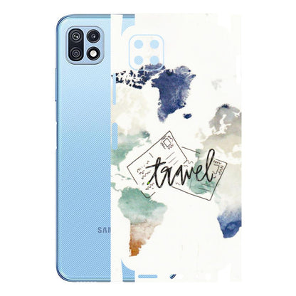 Samsung M/F/Note/Flip and C Phone Skins (All Models) - Travel The World - 3D Embossed Finish (L-232) Samsung Galaxy F42 (5G)