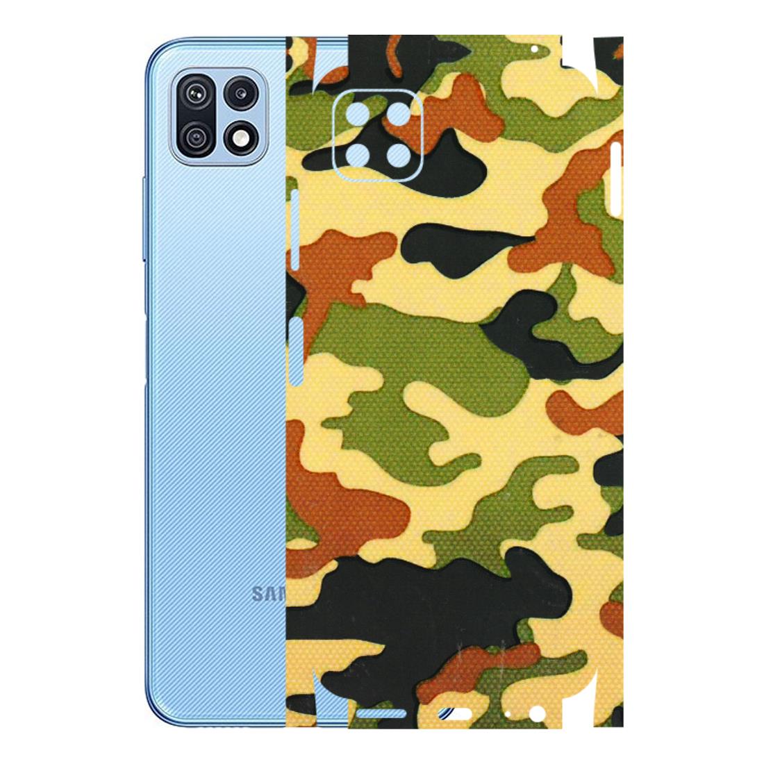Samsung M/F/Note/Flip and C Phone Skins (All Models) - Indian Military - 3D Embossed Finish (L-234) Samsung Galaxy F42 (5G)