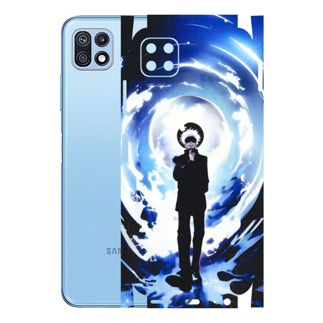 Samsung M/F/Note/Flip and C Phone Skins (All Models) - Satoru Gojo Dark Blue - 3D Embossed Finish (L-235) Samsung Galaxy F42 (5G)