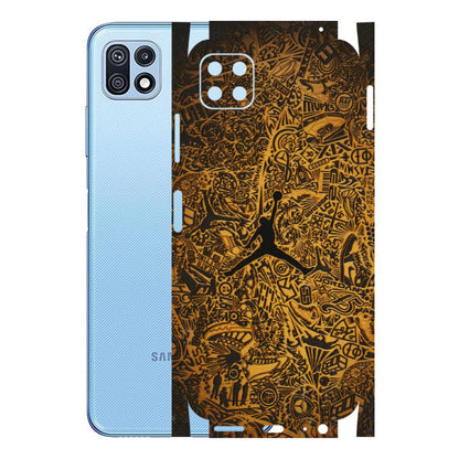 Samsung M/F/Note/Flip and C Phone Skins (All Models) - Premium Gold Basketball Player - 3D Embossed Finish (L-236) Samsung Galaxy F42 (5G)