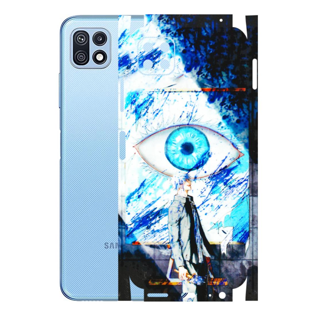 Samsung M/F/Note/Flip and C Phone Skins (All Models) - Gojo Satoru evil eye - 3D Embossed Finish (L-239) Samsung Galaxy F42 (5G)