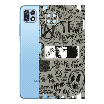 Samsung M/F/Note/Flip and C Phone Skins (All Models) - Never Have Love Anime - 3D Embossed Finish (L-260) Samsung Galaxy F42 (5G)