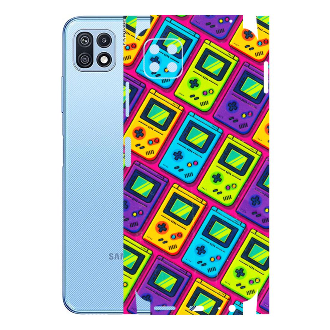 Samsung M/F/Note/Flip and C Phone Skins (All Models) - Gameboy Colourful - 3D Embossed Finish (L-266) Samsung Galaxy F42 (5G)