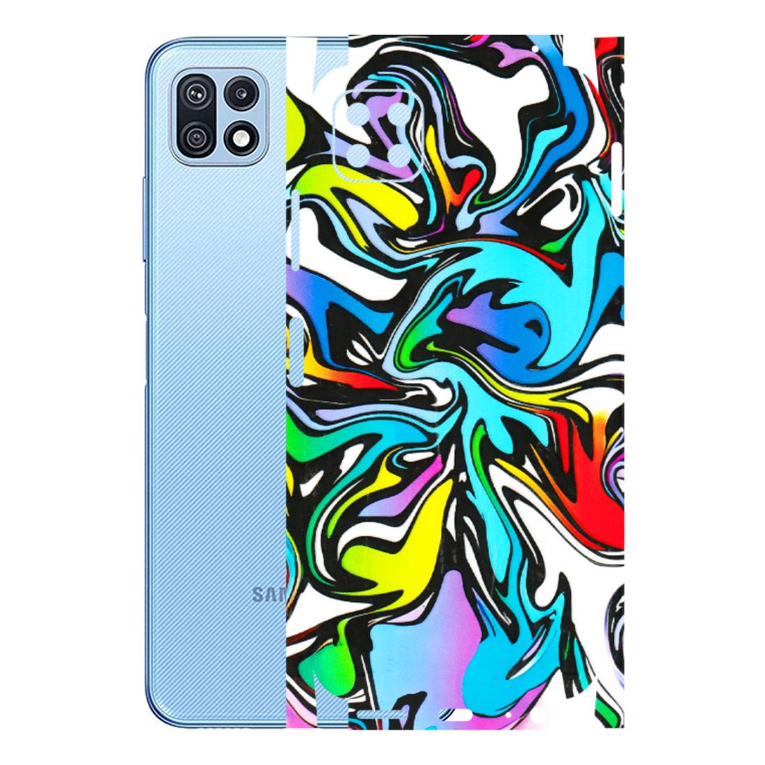 Samsung M/F/Note/Flip and C Phone Skins (All Models) - Abstract Colour Paints - 3D Embossed Finish (L-271) Samsung Galaxy F42 (5G)