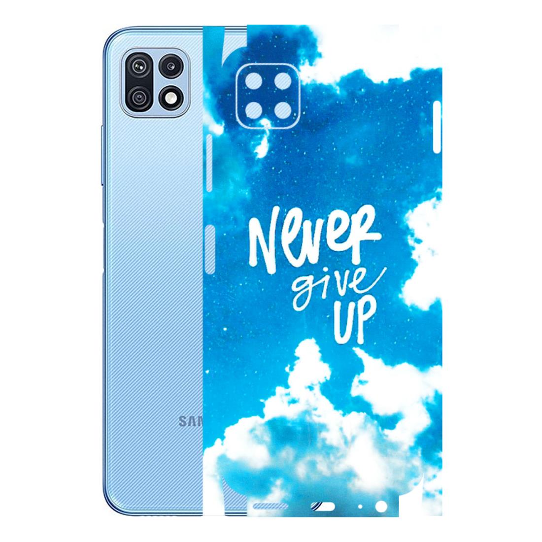 Samsung M/F/Note/Flip and C Phone Skins (All Models) - Never Give Up - 3D Embossed Finish (L-279) Samsung Galaxy F42 (5G)