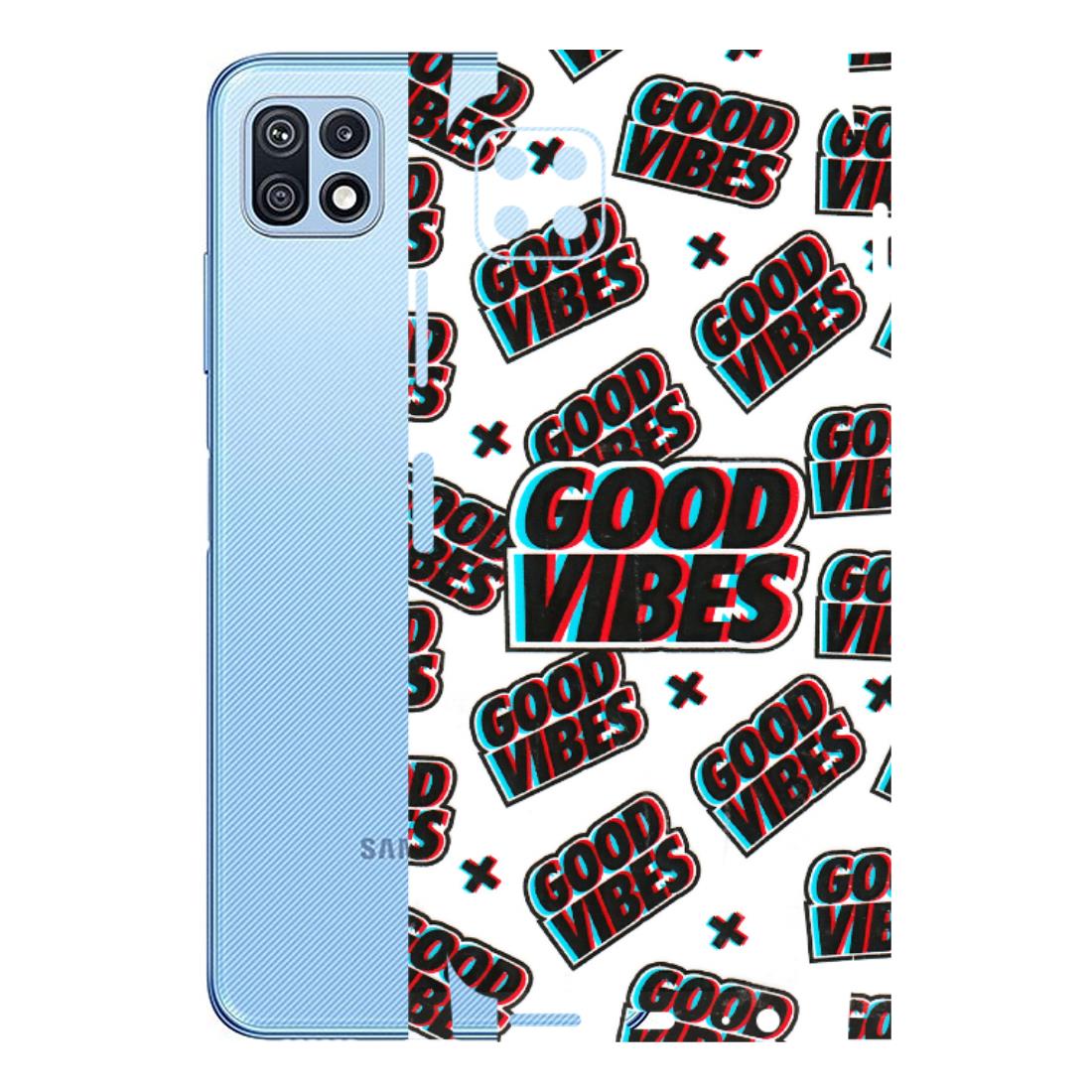 Samsung M/F/Note/Flip and C Phone Skins (All Models) - Good Vibes - 3D Embossed Finish (L-282) Samsung Galaxy F42 (5G)