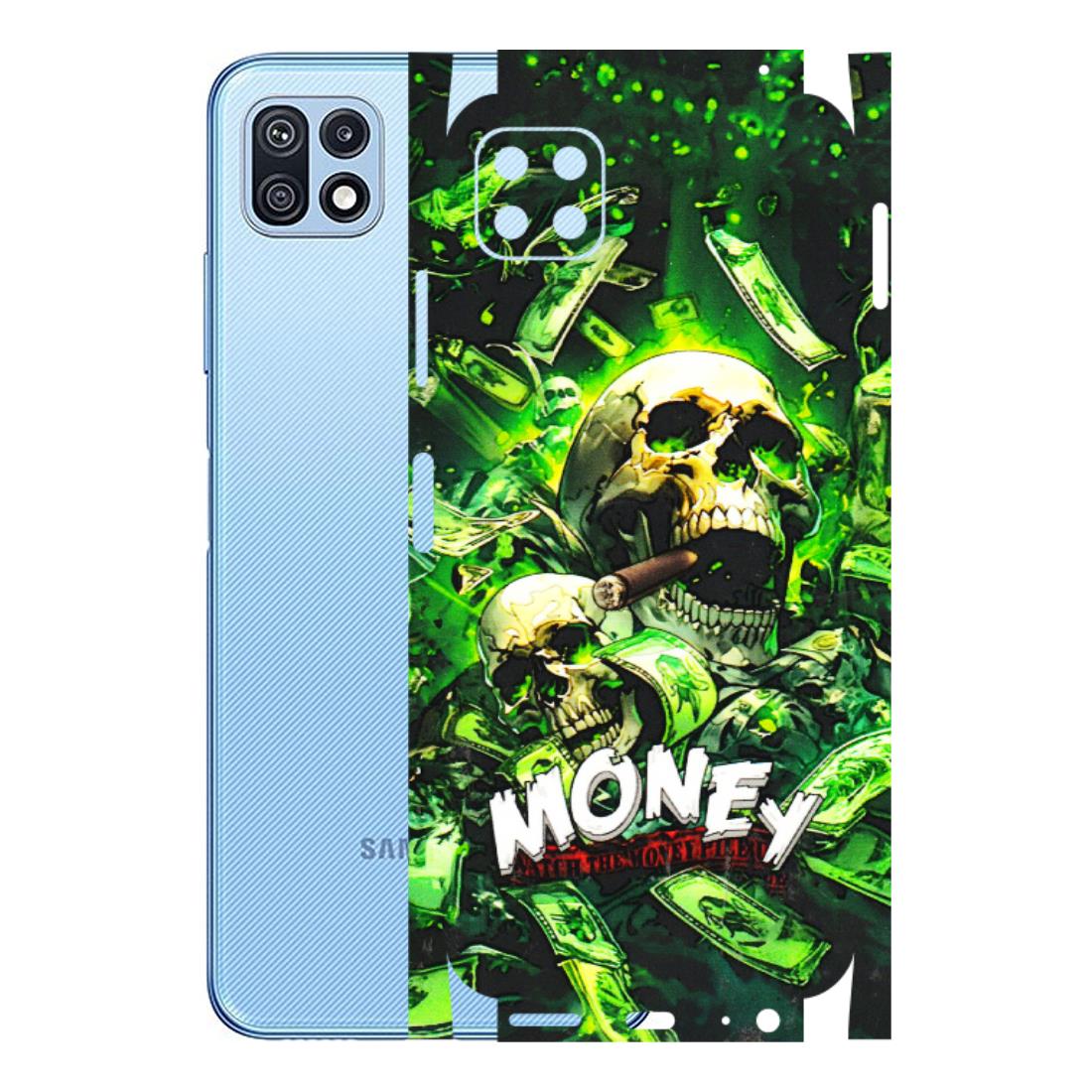 Samsung M/F/Note/Flip and C Phone Skins (All Models) - Skull Money - 3D Embossed Finish (L-303) Samsung Galaxy F42 (5G)