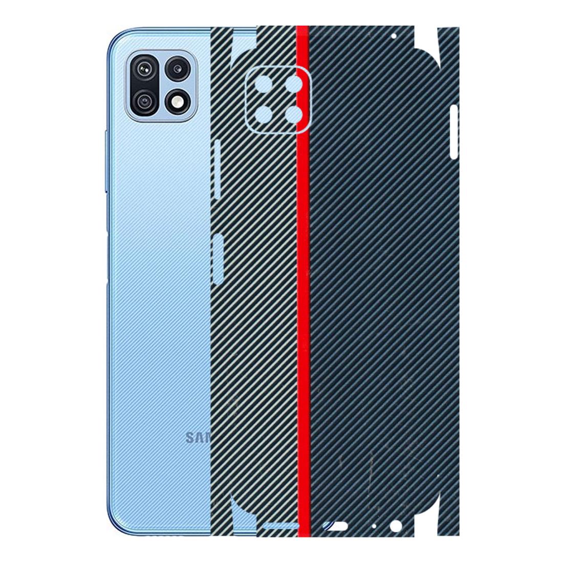 Samsung M/F/Note/Flip and C Phone Skins (All Models) - Blue Sober Lines - 3D Embossed Finish (L-305) Samsung Galaxy F42 (5G)