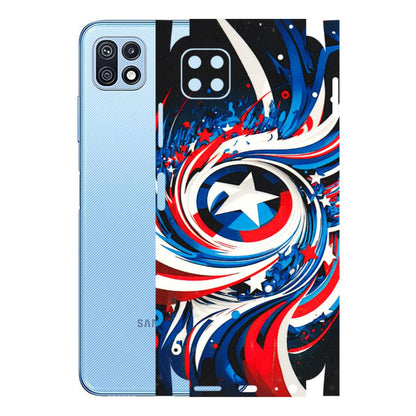 Samsung M/F/Note/Flip and C Phone Skins (All Models) - Captain America Logo - 3D Embossed Finish (L-307) Samsung Galaxy F42 (5G)