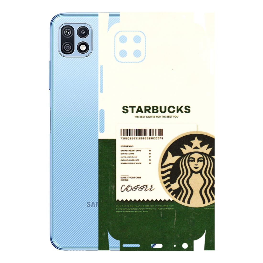 Samsung M/F/Note/Flip and C Phone Skins (All Models) - Starbucks Barcode - 3D Embossed Finish (L-308) Samsung Galaxy F42 (5G)