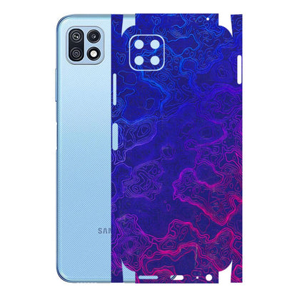 Samsung M/F/Note/Flip and C Phone Skins (All Models) - Purple Ripples Swirl - 3D Embossed Finish (L-314) Samsung Galaxy F42 (5G)