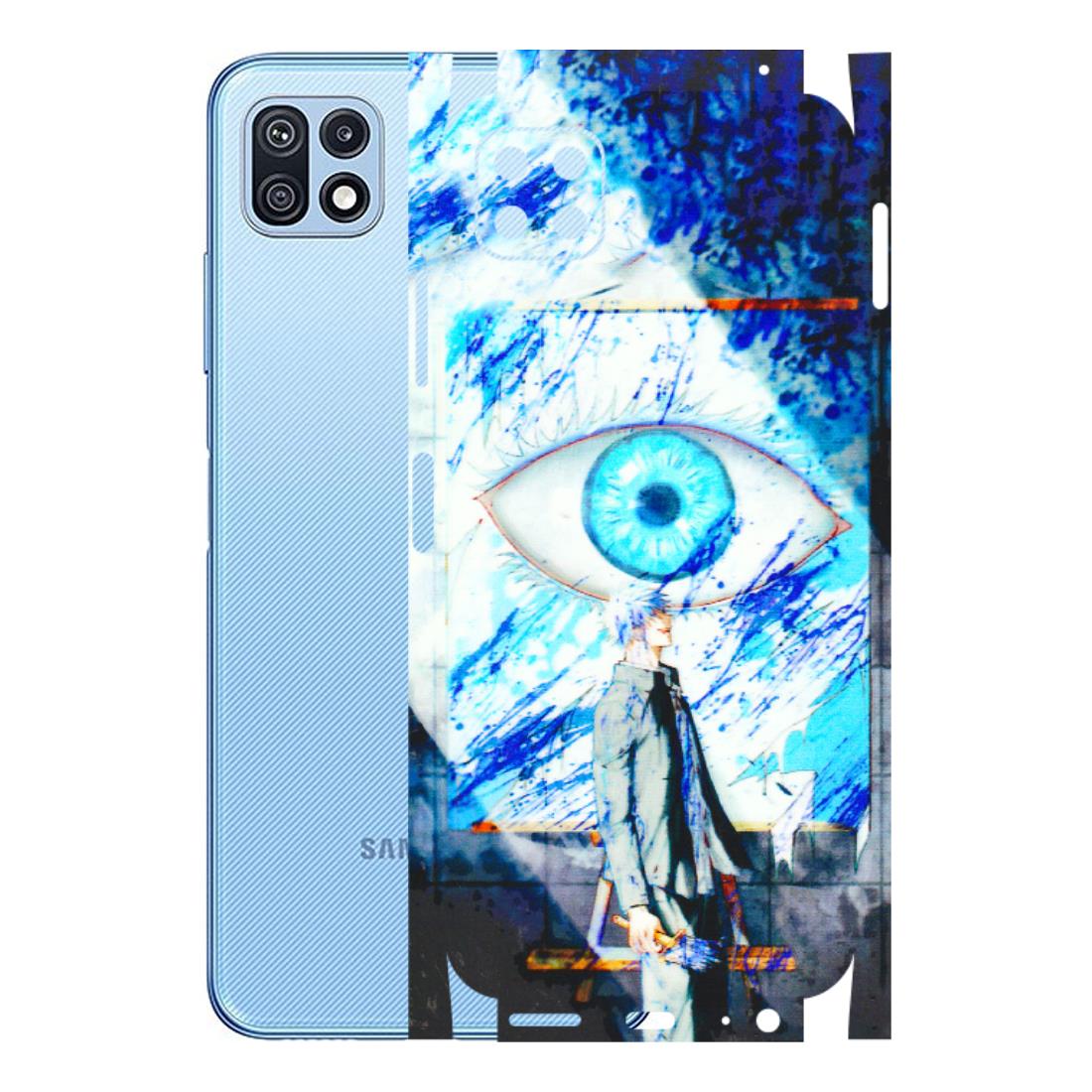 Samsung M/F/Note/Flip and C Phone Skins (All Models) - Anime Sea Blue Eye - 3D Embossed Finish (L-318) Samsung Galaxy F42 (5G)