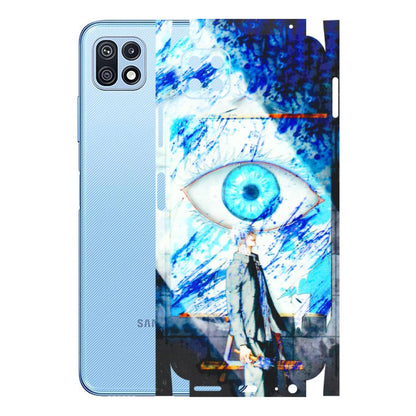 Samsung M/F/Note/Flip and C Phone Skins (All Models) - Anime Sea Blue Eye - 3D Embossed Finish (L-318) Samsung Galaxy F42 (5G)