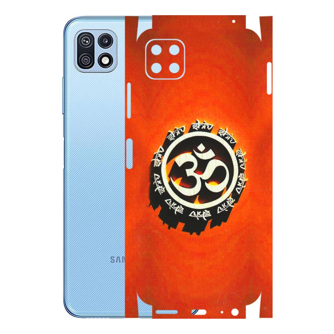 Samsung M/F/Note/Flip and C Phone Skins (All Models) - Aum Shiv Orange - 3D Embossed Finish (L-32) Samsung Galaxy F42 (5G)