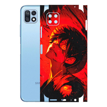 Samsung M/F/Note/Flip and C Phone Skins (All Models) - D.Luffy Power Up One Piece Anime - 3D Embossed Finish (L-326) Samsung Galaxy F42 (5G)
