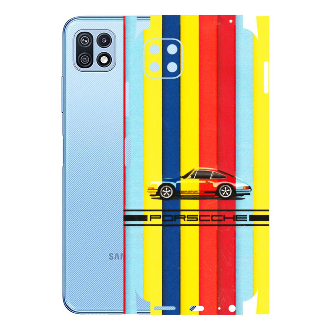 Samsung M/F/Note/Flip and C Phone Skins (All Models) - Multicolour Porche - 3D Embossed Finish (L-39) Samsung Galaxy F42 (5G)