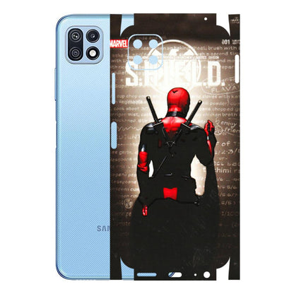 Samsung M/F/Note/Flip and C Phone Skins (All Models) - Deadpool - 3D Embossed Finish (L-56) Samsung Galaxy F42 (5G)