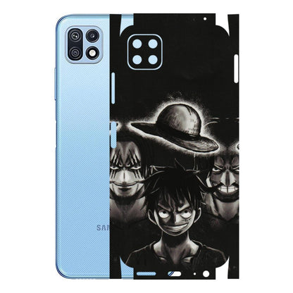 Samsung M/F/Note/Flip and C Phone Skins (All Models) - Black Luffy Hat - 3D Embossed Finish (L-57) Samsung Galaxy F42 (5G)