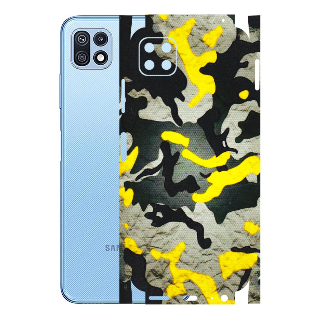 Samsung M/F/Note/Flip and C Phone Skins (All Models) - Yellow Camouflage - 3D Embossed Finish (L-61) Samsung Galaxy F42 (5G)