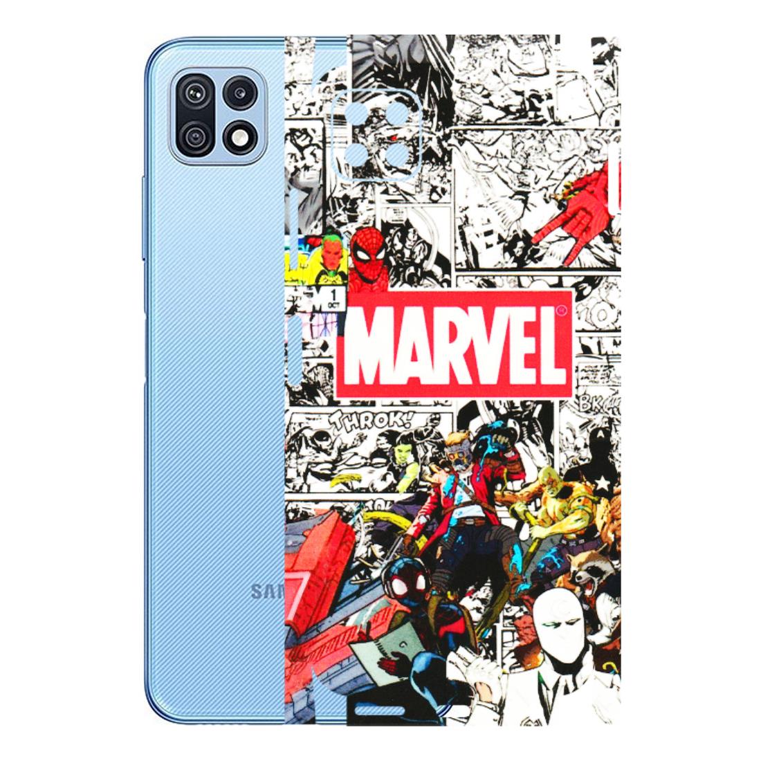 Samsung M/F/Note/Flip and C Phone Skins (All Models) - Marvel Colorful Comic - 3D Embossed Finish (L-64) Samsung Galaxy F42 (5G)