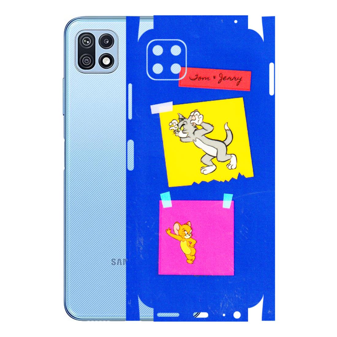 Samsung M/F/Note/Flip and C Phone Skins (All Models) - Tom N Jerry Sticky Notes - 3D Embossed Finish (L-88) Samsung Galaxy F42 (5G)