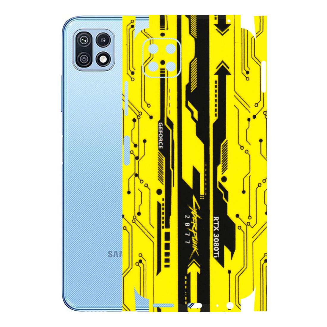 Samsung M/F/Note/Flip and C Phone Skins (All Models) - Yellow Cyberpunk - 3D Embossed Finish (L-93) Samsung Galaxy F42 (5G)