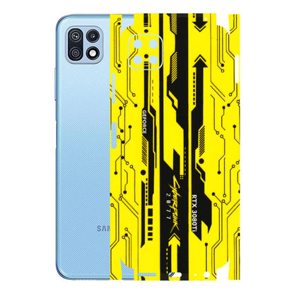 Samsung M/F/Note/Flip and C Phone Skins (All Models) - Yellow Cyberpunk - 3D Embossed Finish (L-93) Samsung Galaxy F42 (5G)