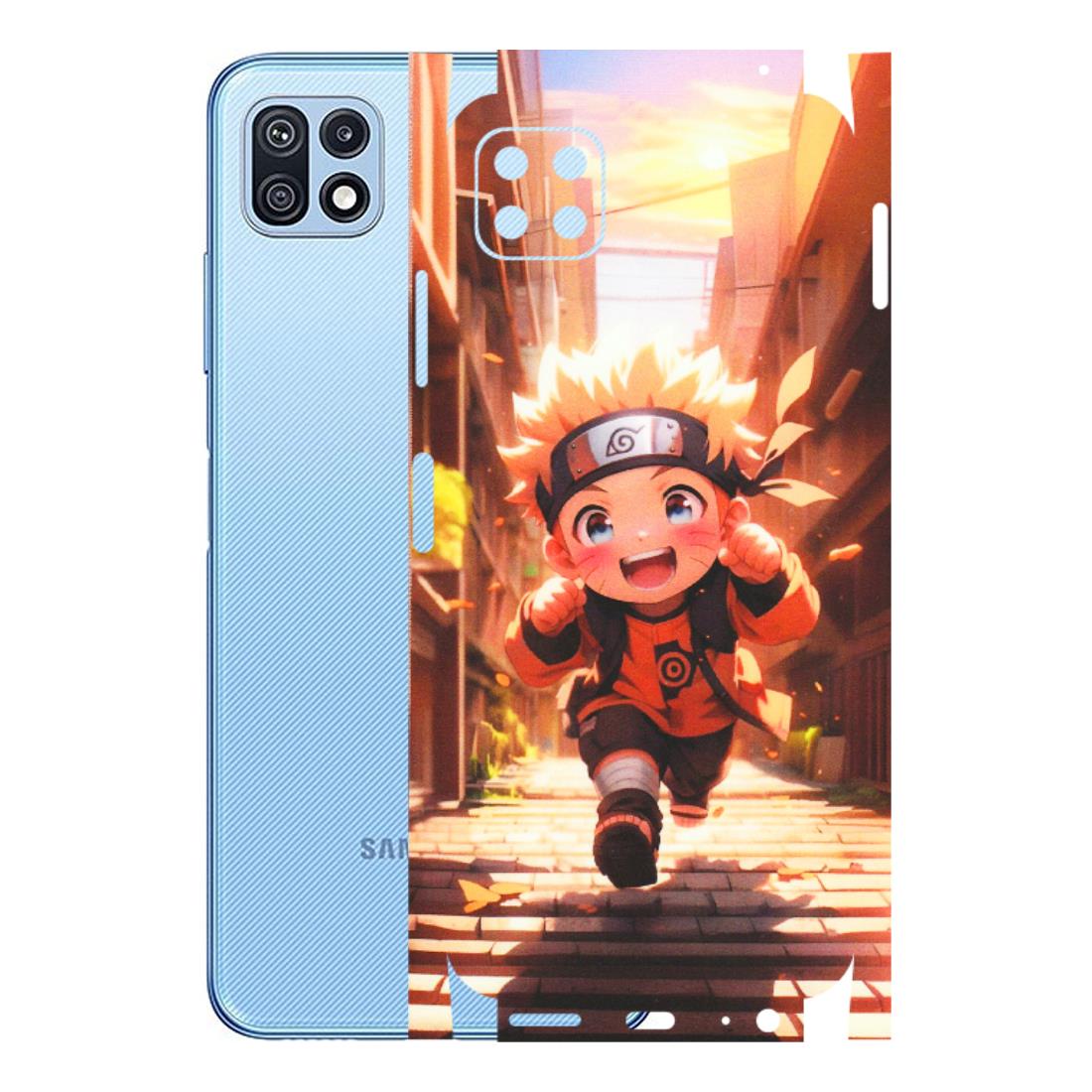 Samsung M/F/Note/Flip and C Phone Skins (All Models) - Naruto Cute Toon Running - Matte Finish (M-04) Samsung Galaxy F42 (5G)