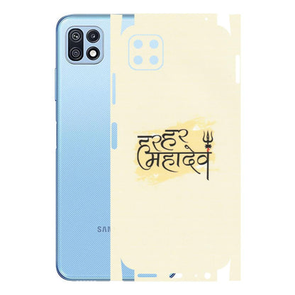 Samsung M/F/Note/Flip and C Phone Skins (All Models) - Har Har Mahadev - Matte Finish (M-10) Samsung Galaxy F42 (5G)