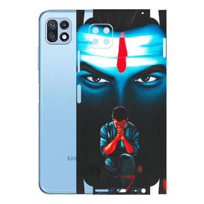 Samsung M/F/Note/Flip and C Phone Skins (All Models) - Mahakal Bhakt - Matte Finish (M-112) Samsung Galaxy F42 (5G)