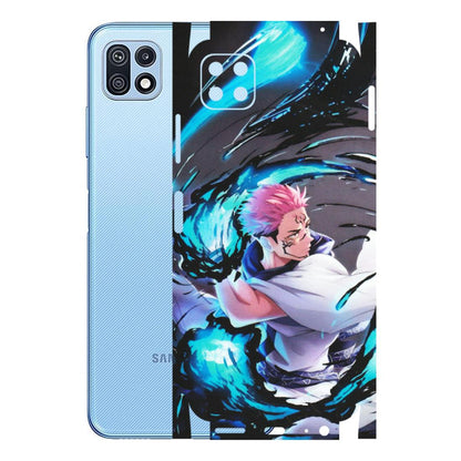Samsung M/F/Note/Flip and C Phone Skins (All Models) - New Jujutsu Kaisen Grey Blue Anime - Matte Finish (M-127) Samsung Galaxy F42 (5G)