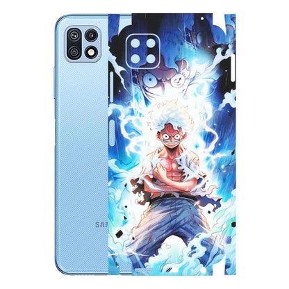 Samsung M/F/Note/Flip and C Phone Skins (All Models) - Blue Thunder Luffy Anime - Matte Finish (M-132) Samsung Galaxy F42 (5G)