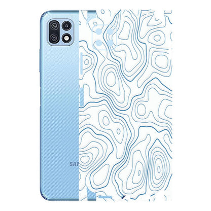 Samsung M/F/Note/Flip and C Phone Skins (All Models) - Blue And White Swirls - Matte Finish (M-139) Samsung Galaxy F42 (5G)