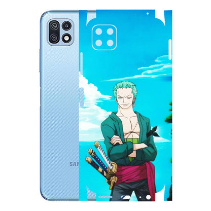 Samsung M/F/Note/Flip and C Phone Skins (All Models) - Cool Swordman Zoro Anime - Matte Finish (M-143) Samsung Galaxy F42 (5G)
