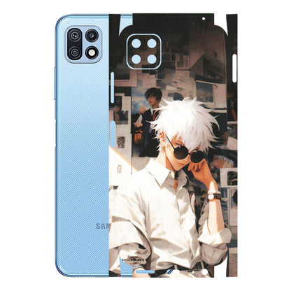 Samsung M/F/Note/Flip and C Phone Skins (All Models) - Gojo Satoru Jujustu Kaisen Anime - Matte Finish (M-156) Samsung Galaxy F42 (5G)