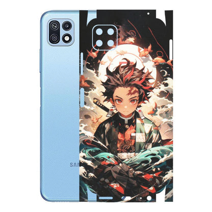 Samsung M/F/Note/Flip and C Phone Skins (All Models) - Tanjiro Demon Slayer Anime - Matte Finish (M-158) Samsung Galaxy F42 (5G)
