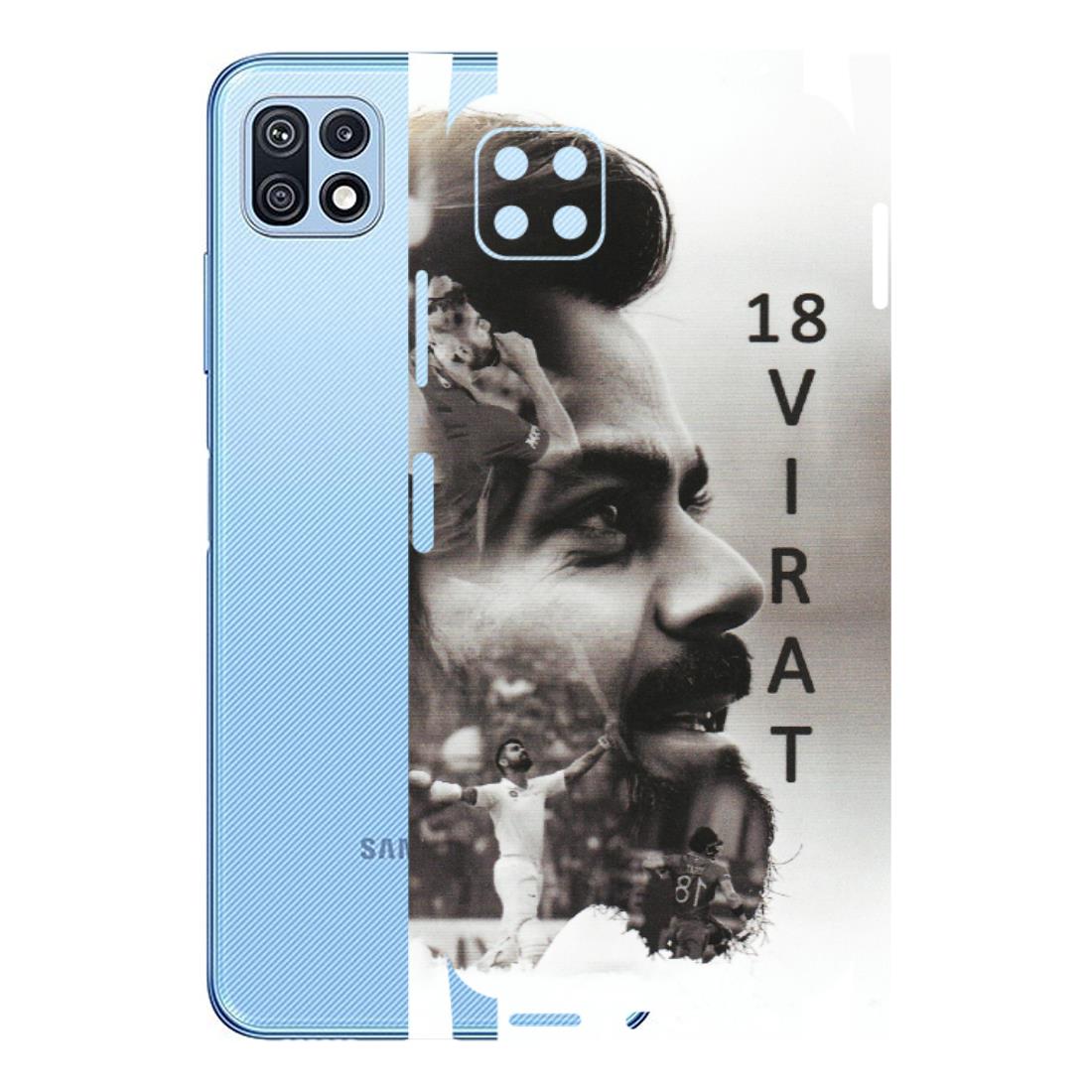 Samsung M/F/Note/Flip and C Phone Skins (All Models) - Virat Kohli Cricketer - Matte Finish (M-163) Samsung Galaxy F42 (5G)