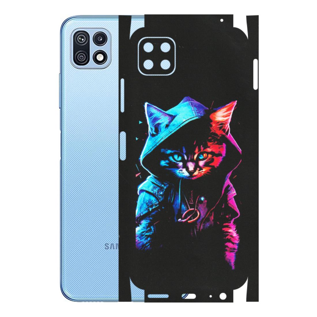 Samsung M/F/Note/Flip and C Phone Skins (All Models) - Cyberpunk Cat - Matte Finish (M-45) Samsung Galaxy F42 (5G)