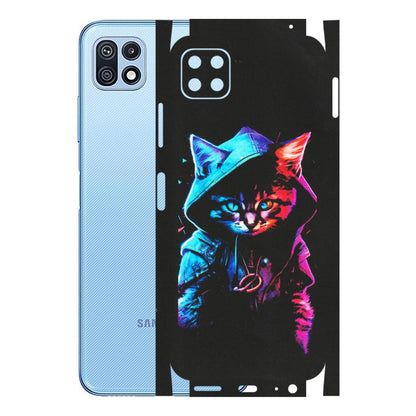 Samsung M/F/Note/Flip and C Phone Skins (All Models) - Cyberpunk Cat - Matte Finish (M-45) Samsung Galaxy F42 (5G)