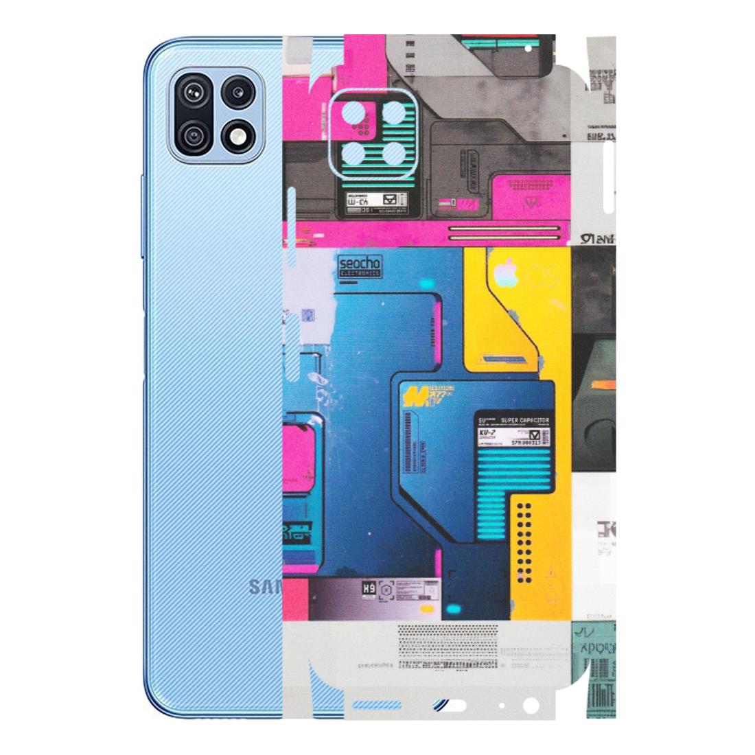 Samsung M/F/Note/Flip and C Phone Skins (All Models) - Colourfull Motherboard Internals - Matte Finish (M-55) Samsung Galaxy F42 (5G)
