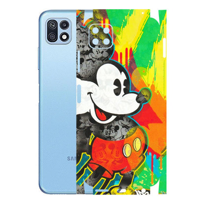 Samsung M/F/Note/Flip and C Phone Skins (All Models) - Multiple Mickey With Colourful Texture - Matte Finish (M-84) Samsung Galaxy F42 (5G)