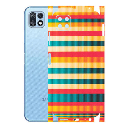 Samsung M/F/Note/Flip and C Phone Skins (All Models) - Colourful Stripes Soothing Effect - Matte Finish (M-86) Samsung Galaxy F42 (5G)