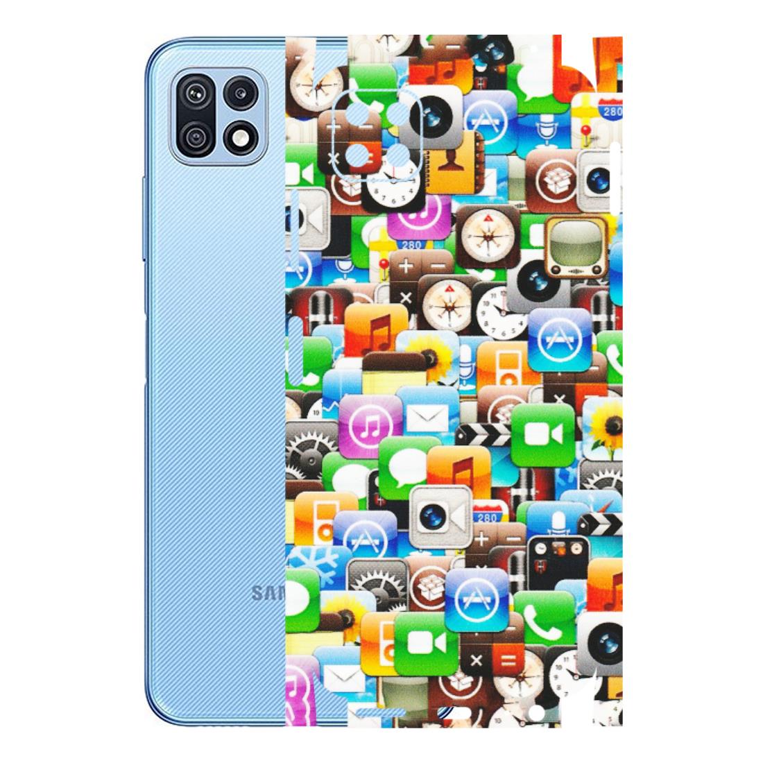 Samsung M/F/Note/Flip and C Phone Skins (All Models) - All Apple Icons - Matte Finish (M-93) Samsung Galaxy F42 (5G)