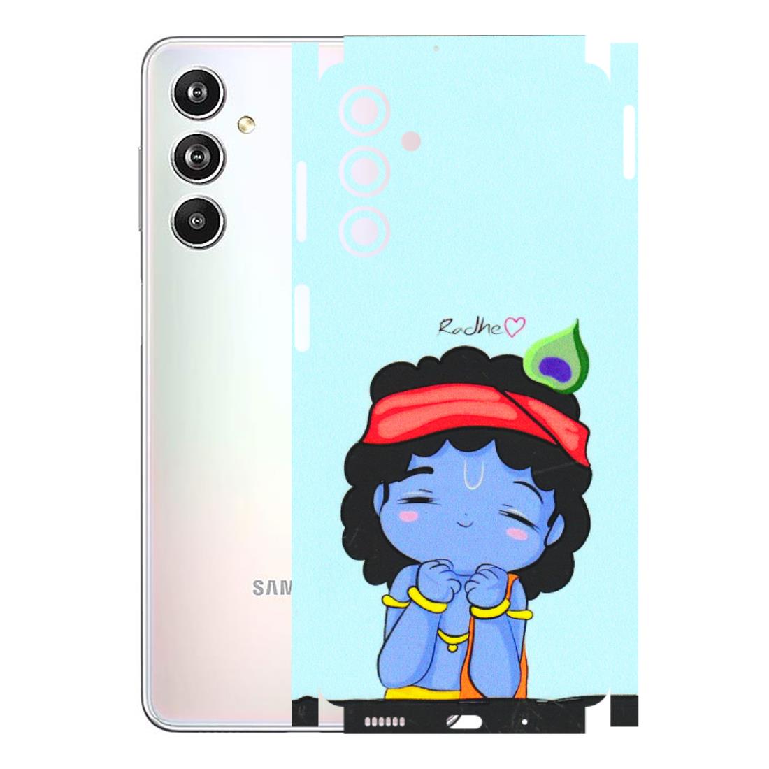 Samsung M/F/Note/Flip and C Phone Skins (All Models) - Radhe Radhe Cute Toon - 3D Embossed Finish (L-05) Samsung Galaxy F54 (5G)