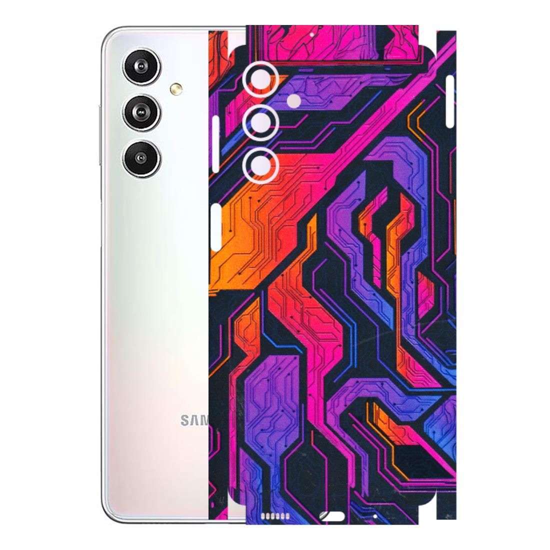 Samsung M/F/Note/Flip and C Phone Skins (All Models) - Tech Circuits Futuristic - 3D Embossed Finish (L-07) Samsung Galaxy F54 (5G)