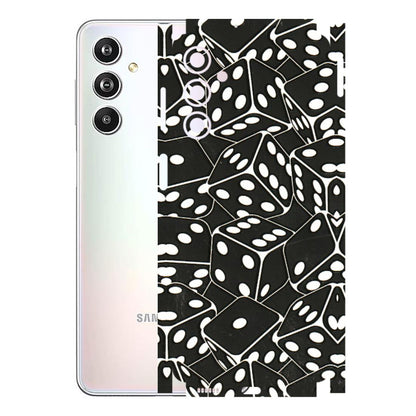 Samsung M/F/Note/Flip and C Phone Skins (All Models) - Big Black Dices - 3D Embossed Finish (L-106) Samsung Galaxy F54 (5G)