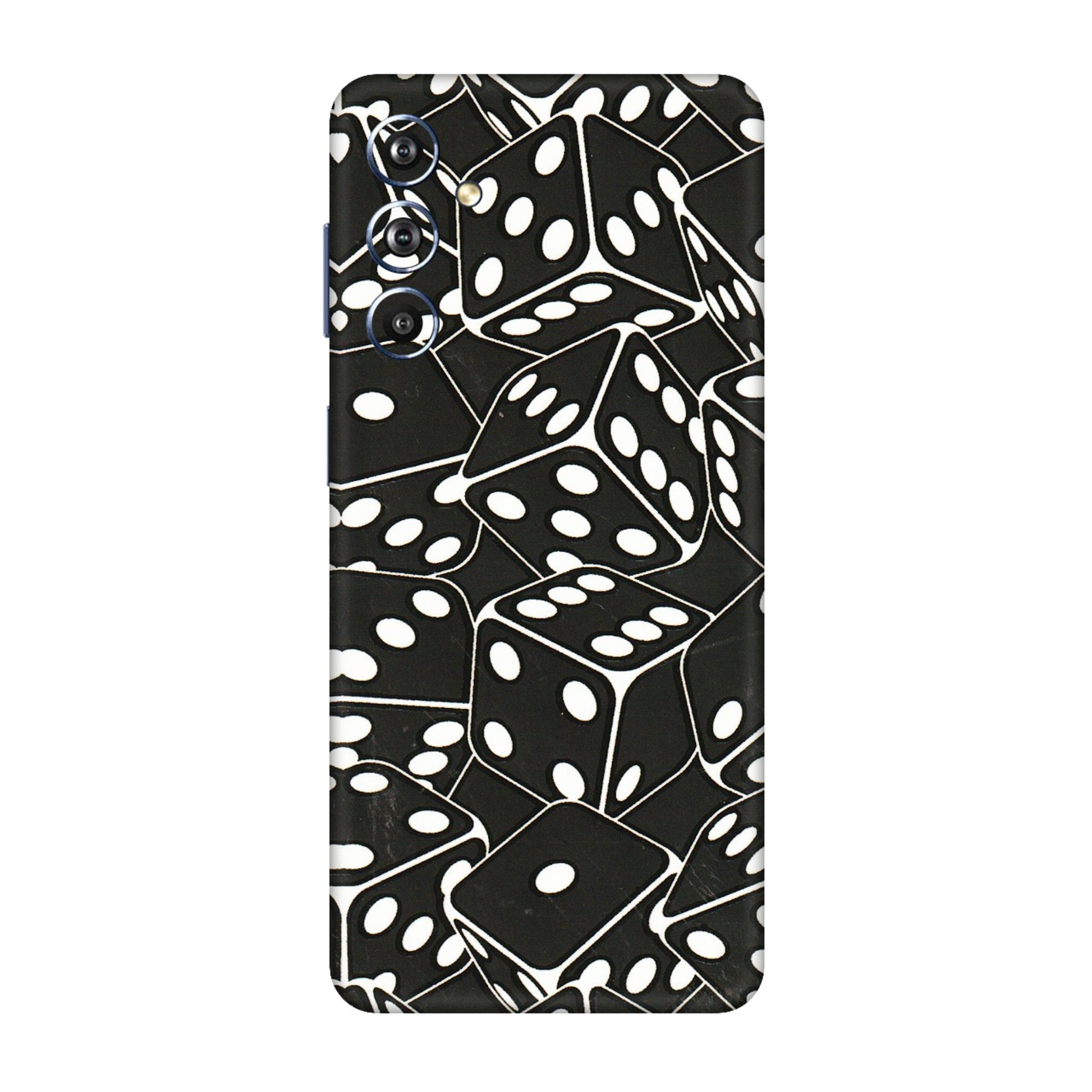 Samsung M/F/Note/Flip and C Phone Skins (All Models) - Big Black Dices - 3D Embossed Finish (L-106) Samsung Galaxy F54 (5G)