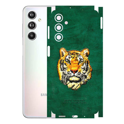 Samsung M/F/Note/Flip and C Phone Skins (All Models) - Leather Feel Tiger - 3D Embossed Finish (L-111) Samsung Galaxy F54 (5G)