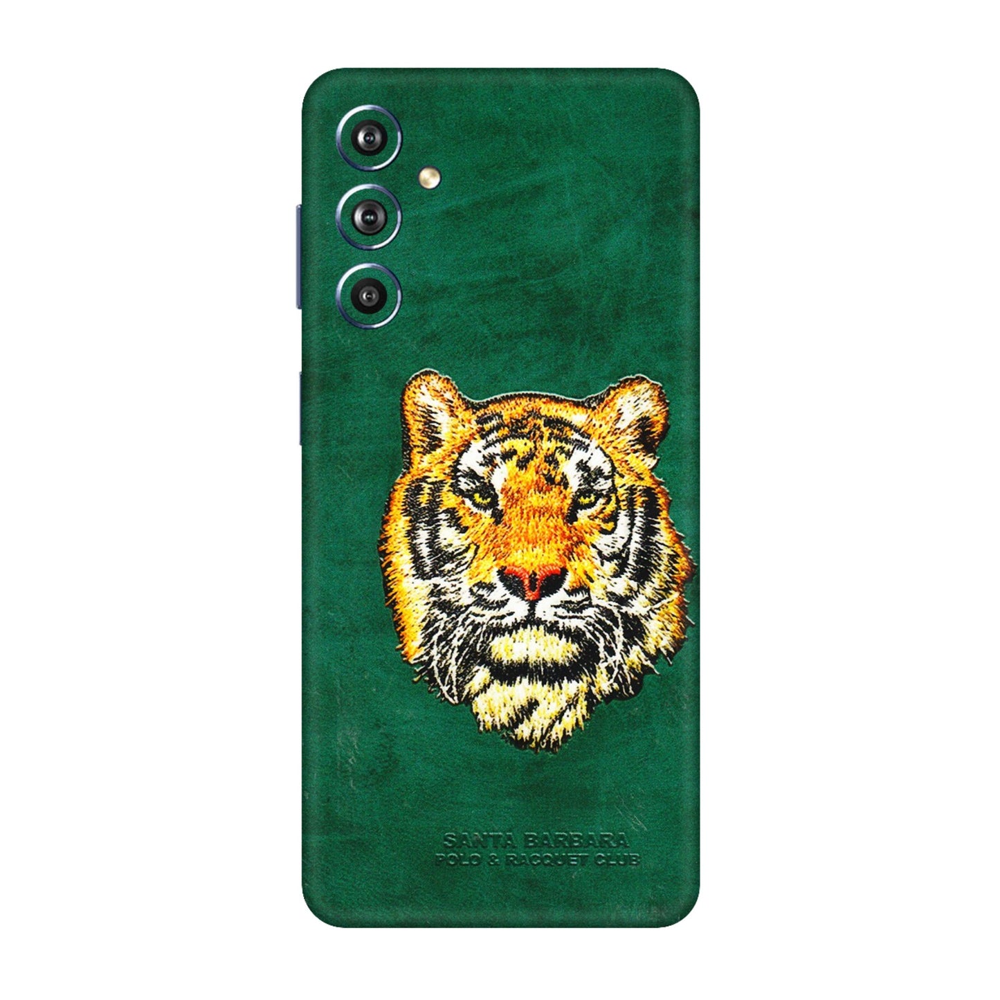 Samsung M/F/Note/Flip and C Phone Skins (All Models) - Leather Feel Tiger - 3D Embossed Finish (L-111) Samsung Galaxy F54 (5G)